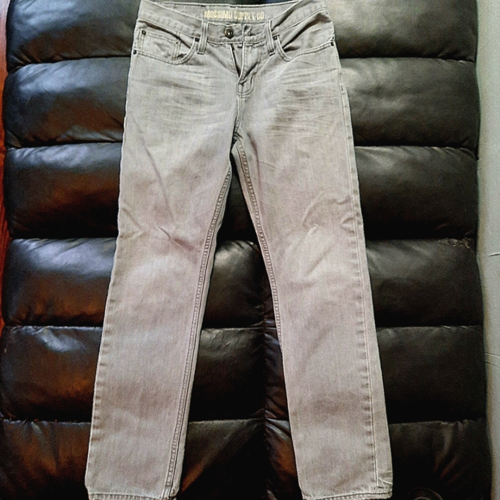 Mossimo mens grey slim-fit jeans- size 30-32